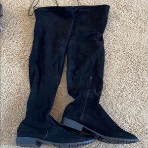 Black Knee High Boots